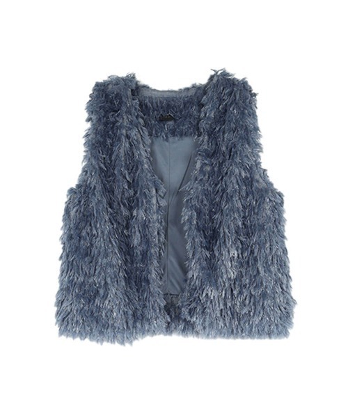 ベスト ジレ GLITTER FEATHER VEST レディース ベスト ジレ GLITTER FEATHER VEST レディース : ZOZOTOWN Yahoo