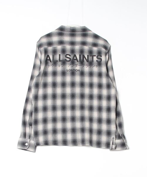 ALLSAINTS（オールセインツ） シャツ UNDERGROUND LOGO CHECK LONG