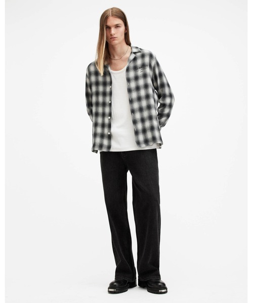 ALLSAINTS（オールセインツ） シャツ UNDERGROUND LOGO CHECK LONG