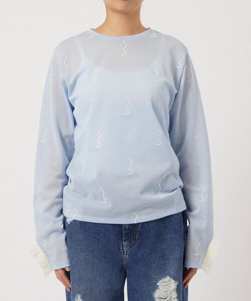 tシャツ Tシャツ 「PoI/ポイ」locky print LS/シアートップス レディース PoI tシャツ Tシャツ 「PoI/ポイ」locky print LS/シアー