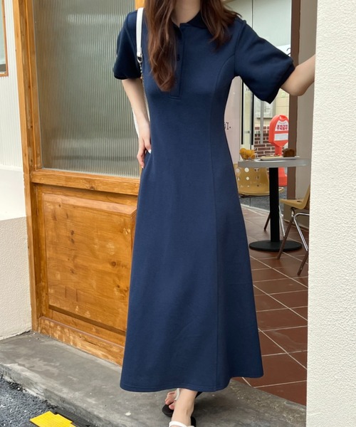 ABITOKYO」 半袖ワンピース S ネイビー レディース