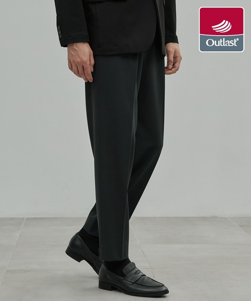 UNITED TOKYO アウトラストスラックス アウトラスト 2タックスラックス(1 DARK GREY): : メンズ