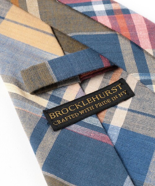 BEAMS F ネクタイ BROCKLEHURST / コットン チェック柄 : ZOZOTOWN 