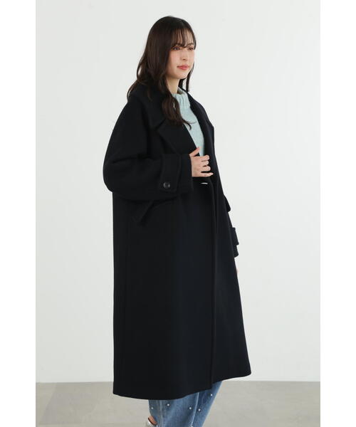 JILL STUART ネイビー ダブルブレストピーコート M JILL STUART ピーコート pコート ダブルビーバーロングコート