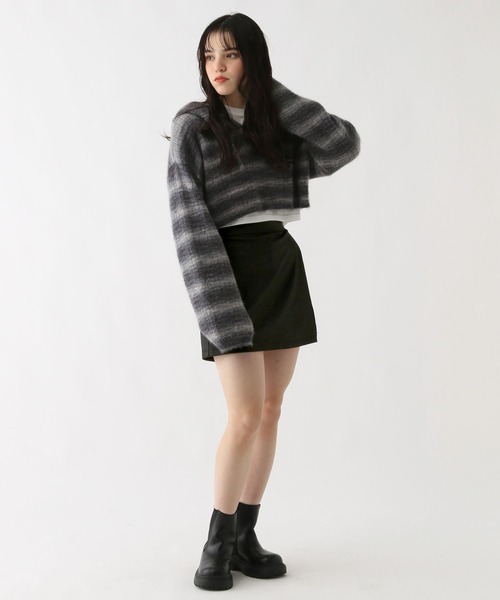 新品未使用　BURBERRYラップキュロットスカート160センチ
　卒業式 GLOBAL WORK スカート 大人見えラップキュロット/AND YUA ANY