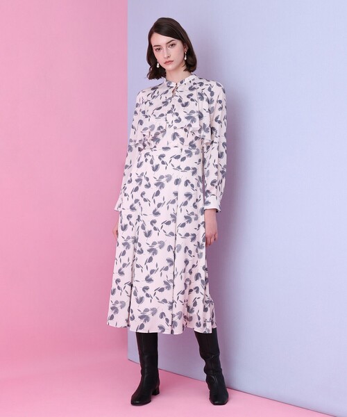 ANAYI（アナイ） ワンピース チューリッププリントフレアワンピース