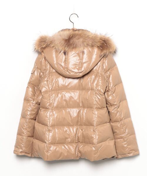 BURBERRY BLUE LABEL」 ダウンジャケット 38 ブラウン レディース