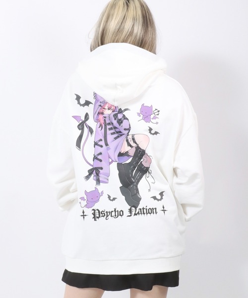 【即購入可】PSYCHO NATION パーカー ピンク サブカル 即購入可】PSYCHO NATION パーカー ピンク サブカル
