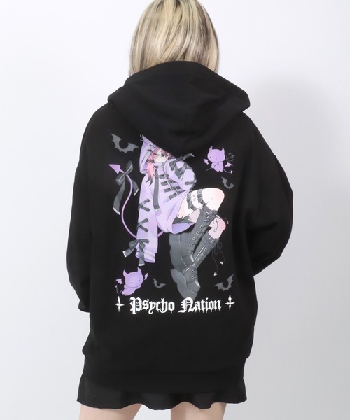 パーカー PSYCHO NATION（サイコネーション）寝田ルネコラボ