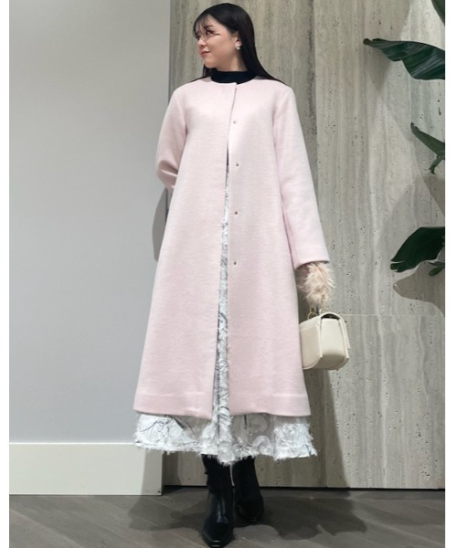 CELFORD（セルフォード） ノーカラーコート 36 ネイビー レディース