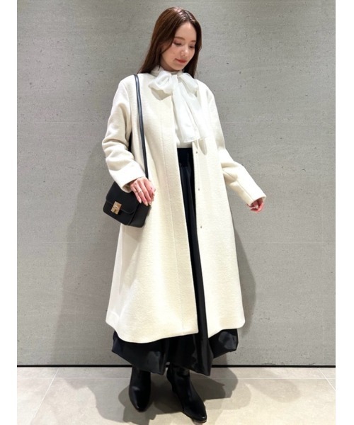 CELFORD（セルフォード） ノーカラーコート 36 ネイビー レディース