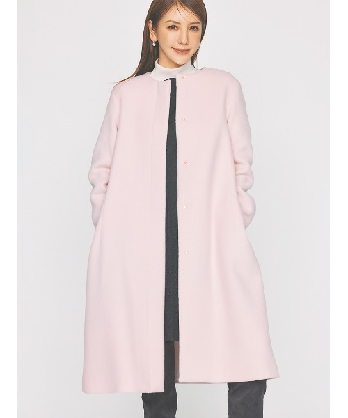 セルフォード　カシミアノーカラーコート　36 CELFORD（セルフォード） ノーカラーコート コート カシミヤ混ノー