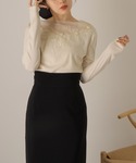 tシャツ sheer flower cut p...の詳細画像2