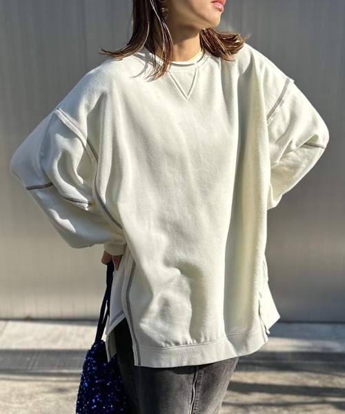 mi via loca トレーナー スウェット ウラケ リメイクデザイン ビッグ