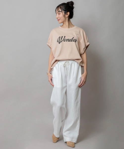 tシャツ シャーリングロゴトップス レディース Munich tシャツ シャーリングロゴトップス レディース
