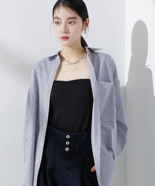 ブラウス シャツ バッククロスオーバーシャツ レディース