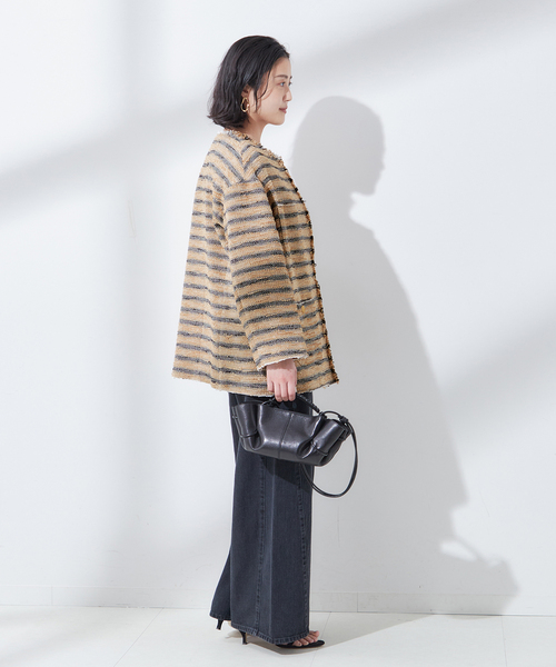 macさま今期定価49,500円　レサージュ　GIOLICA　ビッグジャケット journal standard L'essage ジャケット ノーカラージャケット