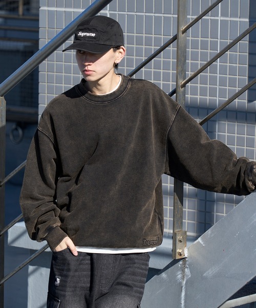 トレーナー/スウェット SHORT SWEAT HOODIE WISH FOR EVER（ウィッシュフォーエバー） トレーナー スウェット FACE