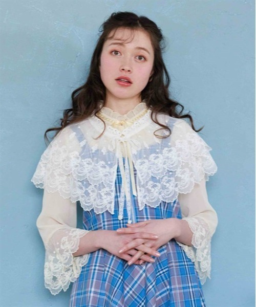 axesfemme リボン付レースフリルコート リボン付レースフリルコート | outlet | axes femme online shop