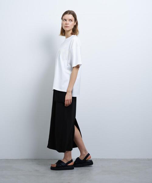 LANVIN en Bleu tシャツ ビッグロゴプリントTシャツ レディース