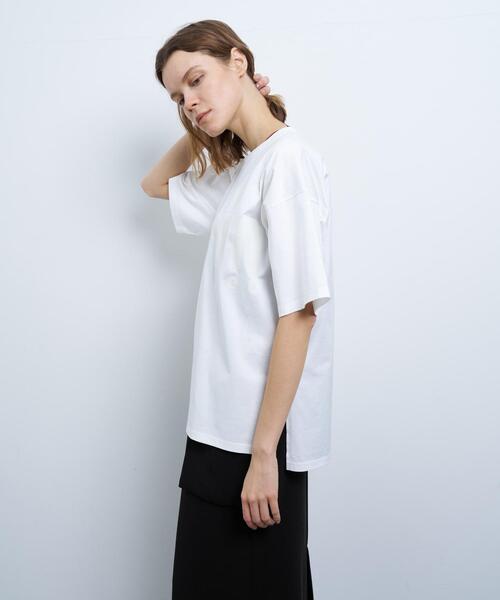 LANVIN en Bleu tシャツ ハートロゴプリントTシャツ レディース