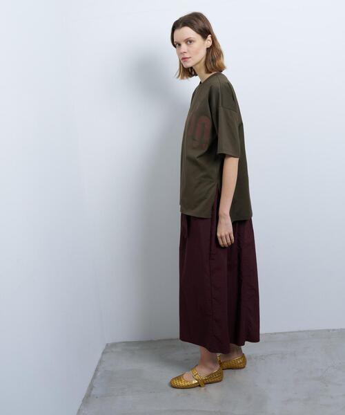 LANVIN en Bleu tシャツ ビッグロゴプリントTシャツ レディース