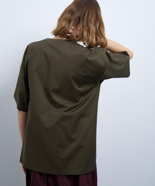 LANVIN en Bleu tシャツ ビッグロゴプリントTシャツ レディース