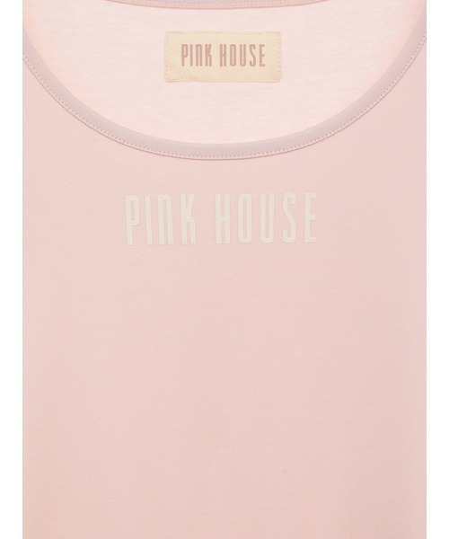 PINK HOUSE ワンピース ネームワッペン使いスムースワンピース