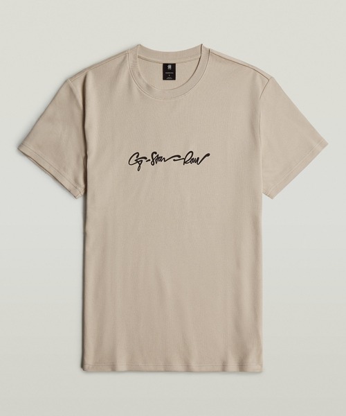 送料込★G-Star★G-Script Tシャツ G-STAR RAW tシャツ G-SCRIPT T-SHIRT/フロントブランドロゴT