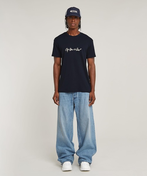 G-STAR RAW tシャツ G-SCRIPT T-SHIRT/フロントブランドロゴT