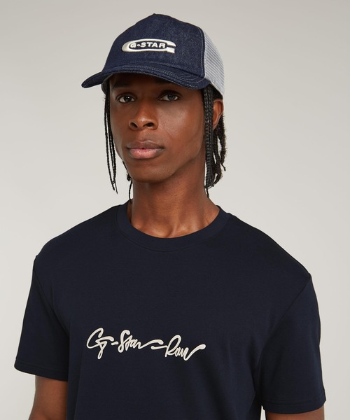 送料込★G-Star★G-Script Tシャツ G-STAR RAW tシャツ G-SCRIPT T-SHIRT/フロントブランドロゴT
