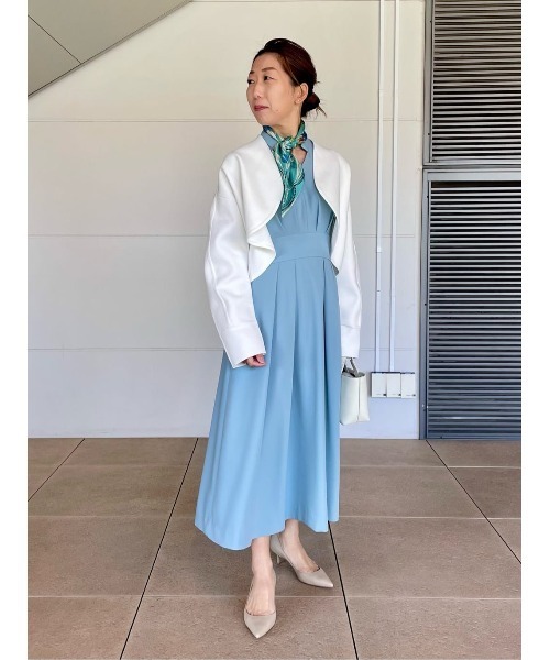 新品　ESTNATION エストネーション　ワンピース　ブルー ESTNATION / スリットフレアワンピース｜ESTNATION ONLINE STORE