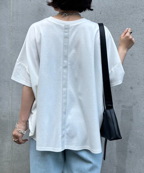 b4394 レディース カットソー ポンチョ 収納ポケット付き