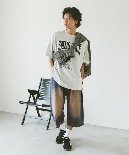 RAGEBLUE tシャツ カレッジロゴ刺繍/オーバーサイズTシャツ