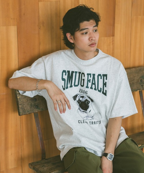 RAGEBLUE tシャツ カレッジロゴ刺繍/オーバーサイズTシャツ