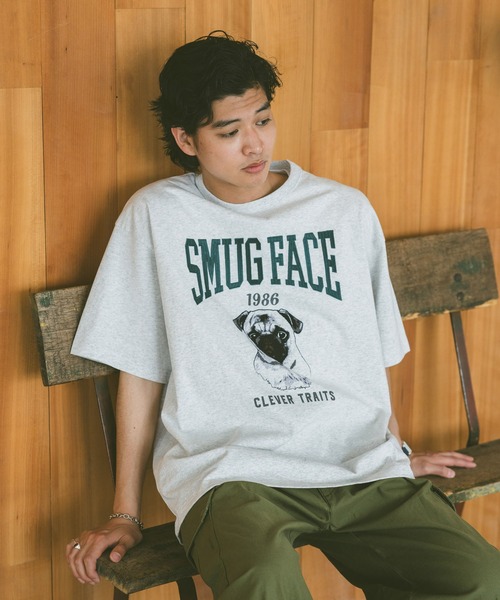 RAGEBLUE（レイジブルー） tシャツ カレッジロゴ刺繍/オーバーサイズT
