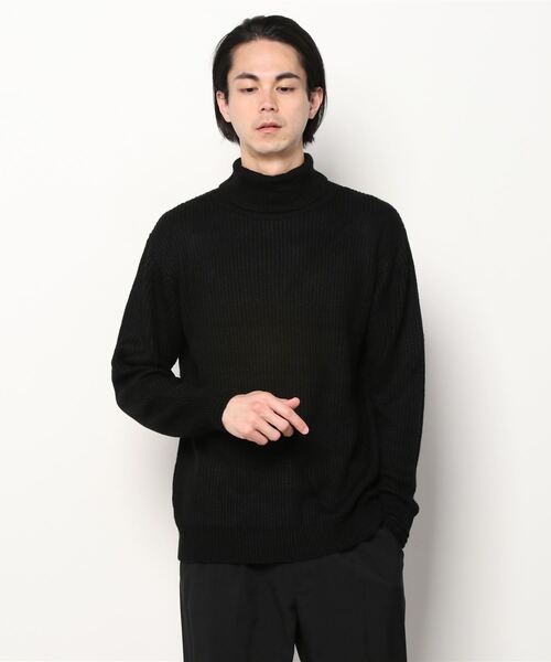 美品✨UNITED ARROWS 黒 タートルネック ニット Ｌサイズ BEAUTY＆YOUTH UNITED ARROWS タートルネックニット L ブラック メンズ