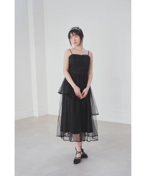 FURFUR（ファーファー）チュールボレロセットキャミドレス チュールボレロセットキャミドレス(ロングワンピース)｜ワンピース