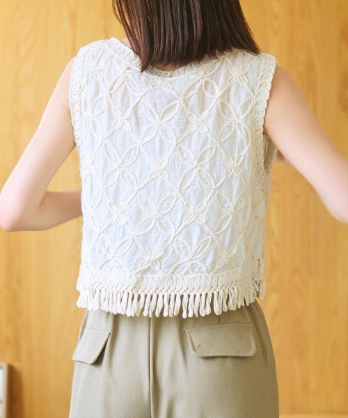 tシャツ コード刺繍胸元レース カットソー レディース 自由区 tシャツ コード刺繍胸元レース カットソー レディース