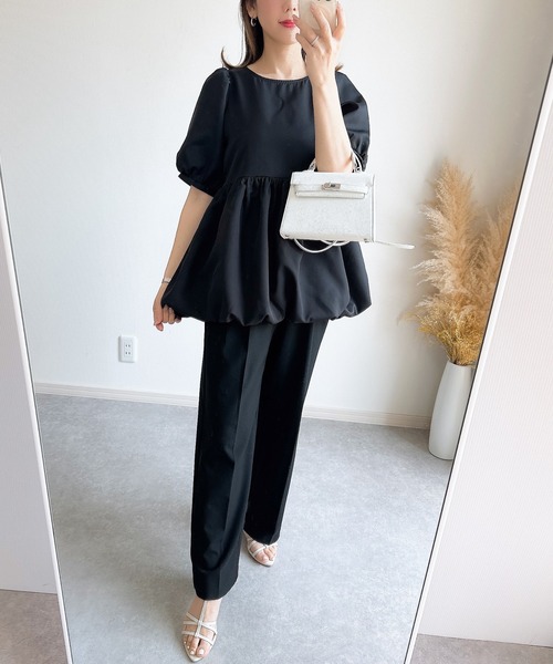 ブラウス シャツ 「ZOZO限定」バルーンペプラムブラウス レディース PROPORTION BODY DRESSING ブラウス シャツ バルーン袖ペプラム