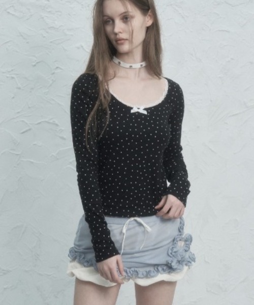 tシャツ 「SETUP‐EXE」TINY STAR LACE TOP レディース