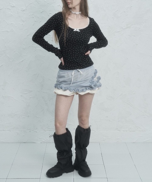 tシャツ 「SETUP‐EXE」TINY STAR LACE TOP レディース SETUPEXE tシャツ 「SETUP‐EXE」TINY STAR LACE TOP レディース