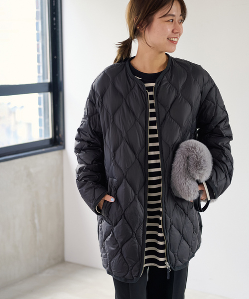 TAION（タイオン） ダウンコート FREE ブラック レディース : ZOZOTOWN