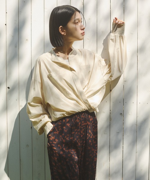 レディース　シャツ　ブラウス　ルコール　23 hunch ブラウス シャツ 「接触冷感」2WAY カシュクールシャツ