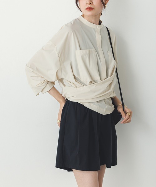 ブラウス シャツ Crincled Shirt レディース crinkle ブラウス シャツ 「別注」crinkle crinkle×UR patchwork