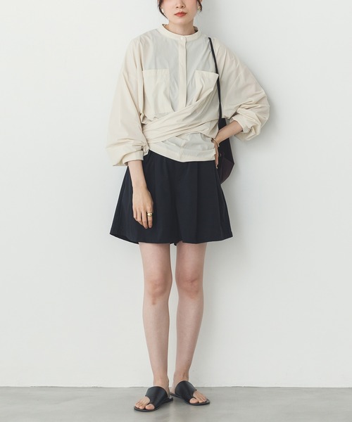 ブラウス シャツ 「接触冷感」2WAY カシュクールシャツ レディース hunch ブラウス シャツ 「接触冷感」2WAY カシュクールシャツ