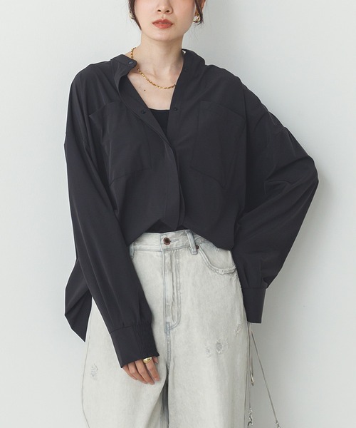 hunch ブラウス シャツ 「接触冷感」2WAY カシュクールシャツ