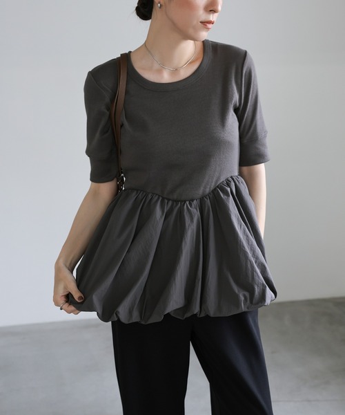 select MOCA tシャツ ハーフスリーブバルーントップス レディース