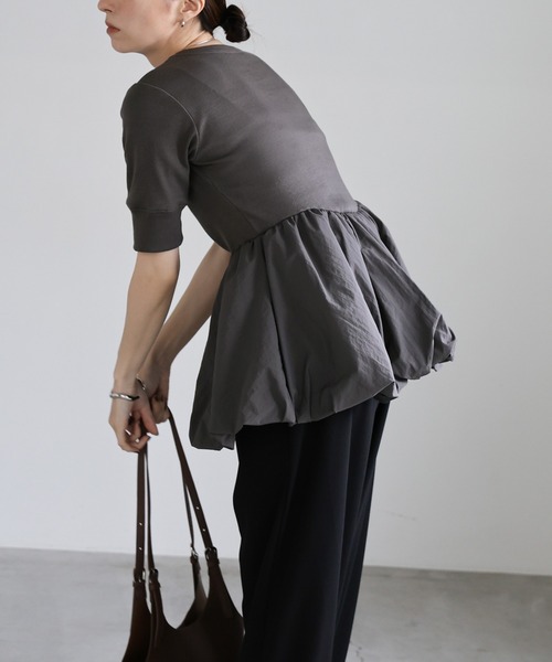 トップス moka select MOCA tシャツ ハーフスリーブバルーントップス