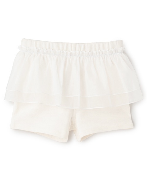petit main パンツ 一分丈フリルショートパンツ キッズ 子供服 女の子